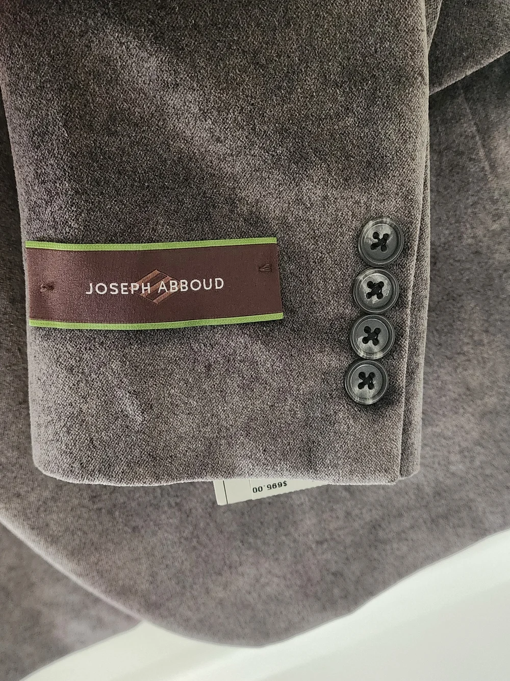 NWT Joseph Abboud Gray Velvet Blazer Sport Coat Men’s 42R $695